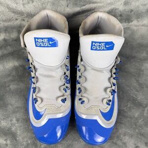 Nike BSBL Baseball Turf Cleats Blue Grey Silver Men‎ SZ 13- Laces & Soles Needed